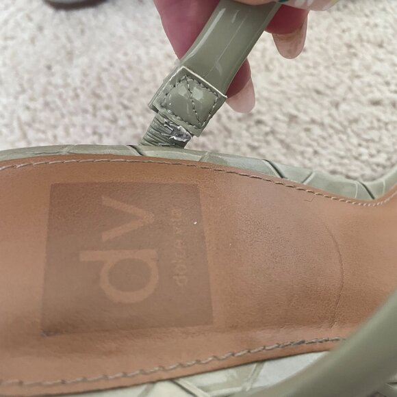 DV by Dolce Vita Myla Mules – Mint Green Block Heel Slip-On, Size 7.5 - Picture 6 of 8